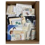 Worldwide & US Stamps in bankers box, includes gla