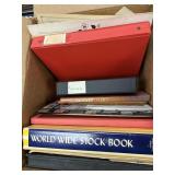Worldwide Stamps in Bankers Box on a variety of pa