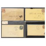 US Postal History 10 19th Century Covers and Folde