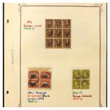 US Stamps on Pages 1850s-1920s, interesting collec