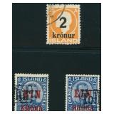 Iceland Stamps #149 & 150 Used CV $210