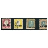 Iceland Stamps #140-143 Used, #142 Mint Hinged CV