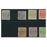 Iceland Stamps #8-14 Mint and Used #9 with faults