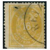 Iceland Stamps #4 Used with thins and hole at top