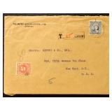 China ROC Cover with US Postage Due Stamp with Che