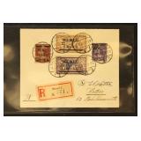Memel Postal History Group of 4 Registered & Regis