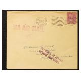 US Service Suspended WWII Cover Dec 15, 1941 to Ph