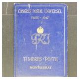 Montserrat Stamps 1947 Presentation book, Paris Un