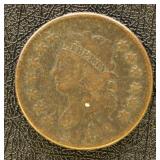 US Coins 1812 Large Cent, circulated with some pit