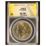 US Silver Coin 1896 Morgan Silver Dollar Graded A
