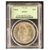 US Silver Coin 1889 Morgan Silver Dollar Graded M