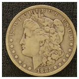 US Coins 1885-S Morgan Silver Dollar, circulated