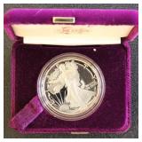 US Coins 1986-S Silver Eagle, Proof in original bo