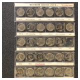 US Coins 1969-D to 1977-S Washington Quarters incl
