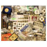 Worldwide Coins in Medium Flat Rate Box, hundreds