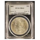 US Silver Coin 1882 Morgan Silver Dollar Graded M