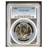 1964 Kennedy Half Dollar Graded PR67 by PCGS