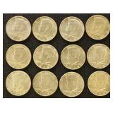 US Silver Coins 12 Kennedy 40% Silver Half Dollars