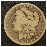 US Coins 1889-S Morgan Silver Dollar, circulated