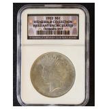 1922 Peace Silver Dollar Fizgerald Collection Grad
