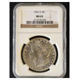 1902-O Morgan Silver Dollar Graded MS63 by NGC