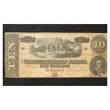 Confederate States Currency 1860s Civil War era Ba
