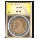 US Silver Coin 1904-O Morgan Silver Dollar Graded