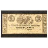 North Carolina Obsolete Banknote 1862 $50 Note, cr