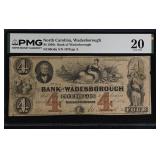 North Carolina, Wadesborough OBSNC80G6a 1850s $4 W