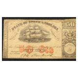 North Carolina Obsolete Banknote 1864 50 Cent Note