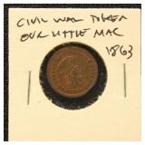 Civil War Token "The Union Must and Shall Be Pres