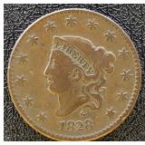 1828 Large Cent F