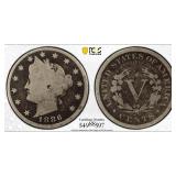 1886 Liberty "V" Nickel Graded G Details (Enviro