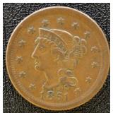 1851 Large Cent F/VF