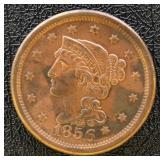 1856 Large Cent XF/AU With some original Red