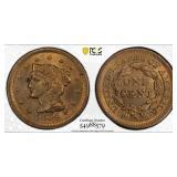 1854 Large Cent Graded Unc Details (Cleaned) by PC