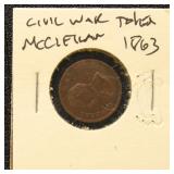 Civil War Token "General McClellan/United States