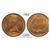 1874 Indian Head Cent Graded MS64RB by PCGS