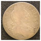 Great Britain 1696 Silver Coin William III Crown i