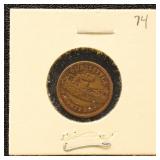 Civil War Token 1863 "Our Little Monitor/1863"