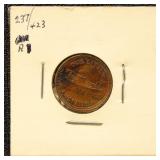 Civil War Token 1863 "Our Little Monitor/1863"