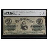 T-16 1861 $50 CSA Banknote, Civil War era Confeder