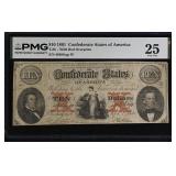 T-26 1861 $10 CSA Banknote with creases, Civil War
