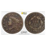 1823/2 Large Cent Graded VG Details (Environmental