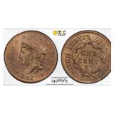 1817 Large Cent Graded Unc Details (Questionable C