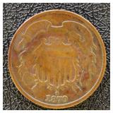 1870 Two Cent Piece G/VG