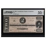 T-70 1864 $2 CSA Banknote uncirculated, Civil War