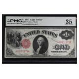 US Paper Money Fr#36 1917 $1 Small Red, Scalloped