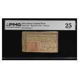 New Jersey Colonial Note Fr#NJ-176 March 25, 1776
