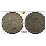 1813 Large Cent Graded VF Details (Environmental D